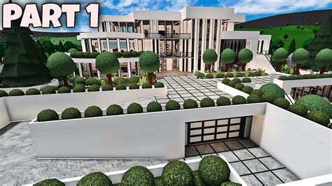 Bloxburg: Modern Mega Mansion Speedbuild Part: 1/5 (Exterior) in 2022 ...