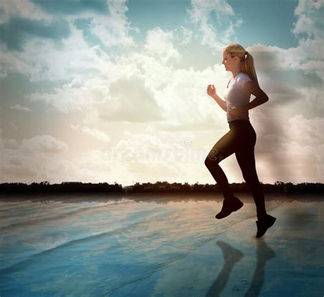 Fitness Exercise Woman Running Stock Photo - Image of female, healthy ...