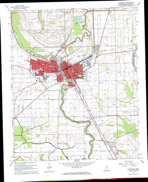 Clarksdale topographic map, MS - USGS Topo Quad 34090b5