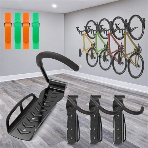 Pack Garage Bike Rack Wall Mount Organizer Bike Hook Bicycle Hanger ...