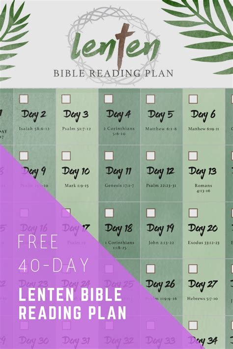 40-Day FREE Bible Reading Plan for Lent | Bible reading plan, Lent ...