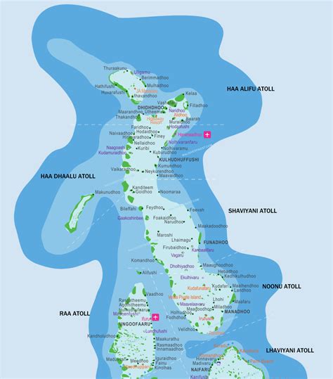 Maldives Map With Resorts, Airports and Local Islands 2024