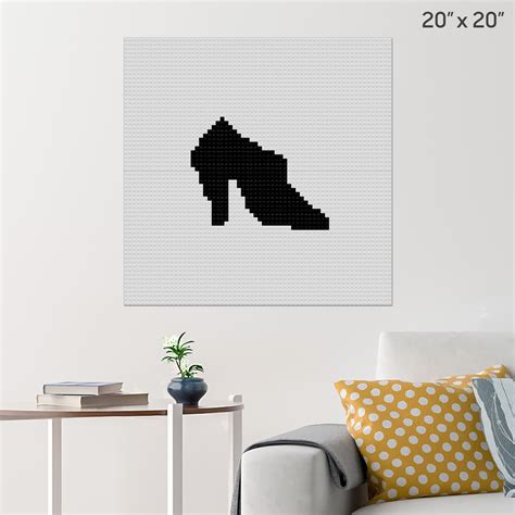 Shoe Pixel Art Wall Poster - Build Your Own with Bricks! - BRIK