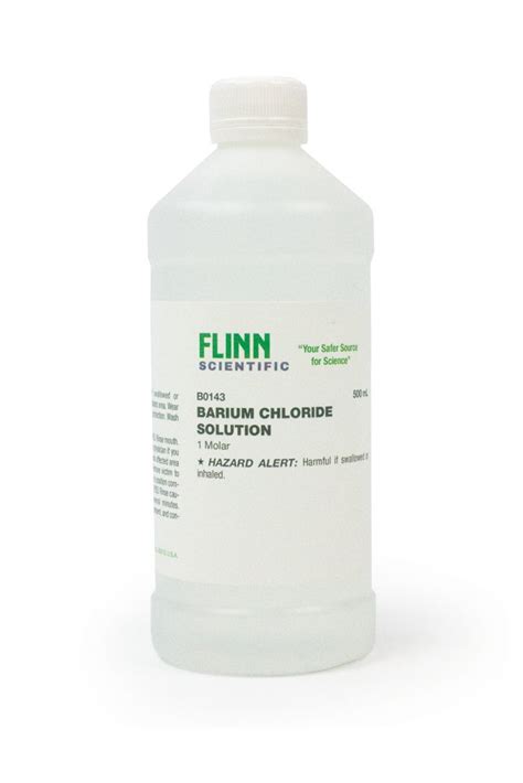 Barium Chloride Solution, 1 M, 500 mL | Flinn Scientific