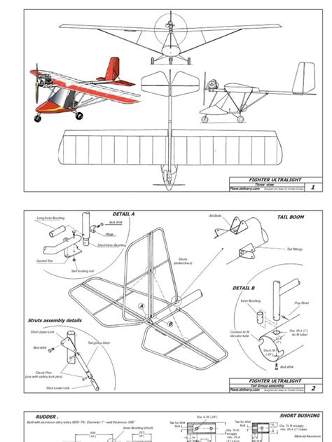 Basic Drawings for a "Fighter Ultralight" | Ultralight plane, Model ...