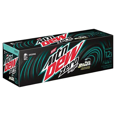 Mtn Dew Baja Blast Zero Sugar - 12-12 Fl. Oz. - Albertsons