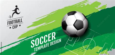 Soccer Template design , Football banner, Sport layout design, vector ...