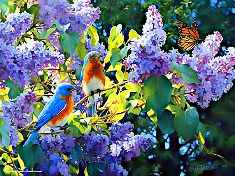 Spring Birds And Flowers Wallpapers - Wallpaper Cave