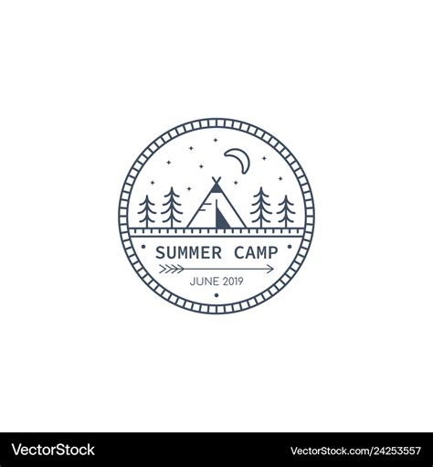 Summer camp logo Royalty Free Vector Image - VectorStock