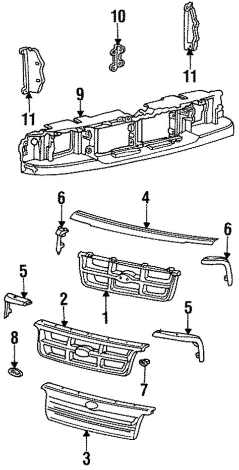 OEM 1996 Ford Ranger Grille & Components Parts - BlueSpringsFordParts.com