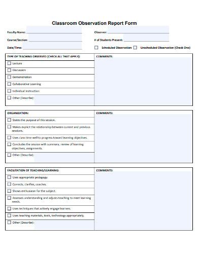 Observation Report Form Download Printable Pdf Templateroller ...