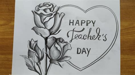 teacher's day drawing,teacher's card drawing very easy for beginners ...