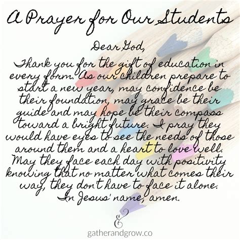 A Back to School Prayer for Teachers and Students » Gather & Grow