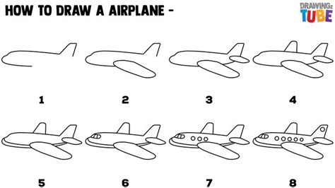 How To Draw Aeroplane Step By Step Easy Aeroplane Drawing And | Images ...