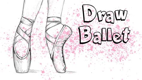 HOW TO DRAW POINTE SHOES Step by Step Pencil Drawing Tutorial Draw ...