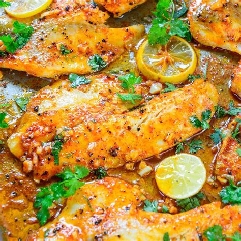 Lemon Garlic Baked Tilapia Recipe (Step by Step + Video) - Whiskaffair