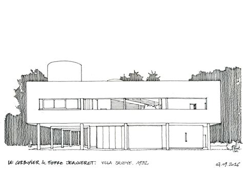 Le Corbusier, villa Savoye | Architecture drawing plan, Architecture ...