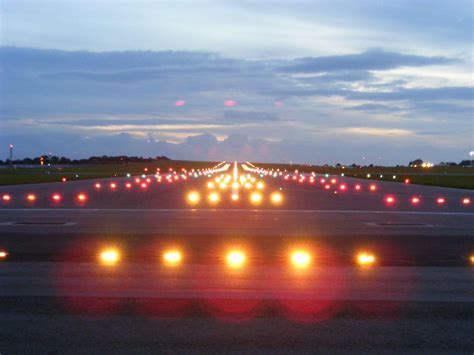 Airport Runway Night Wallpaper