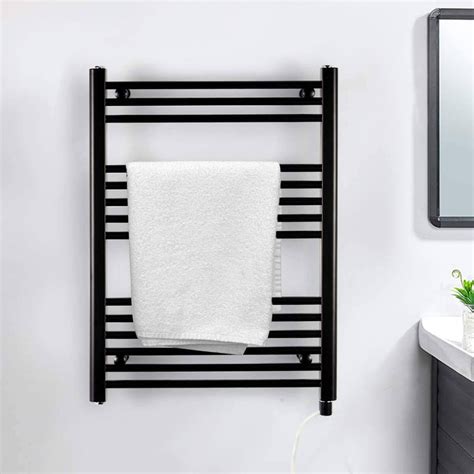 Towel Warmer Rack, Steel Heated Drying Rack Plug-in Wall Mounted Towel ...