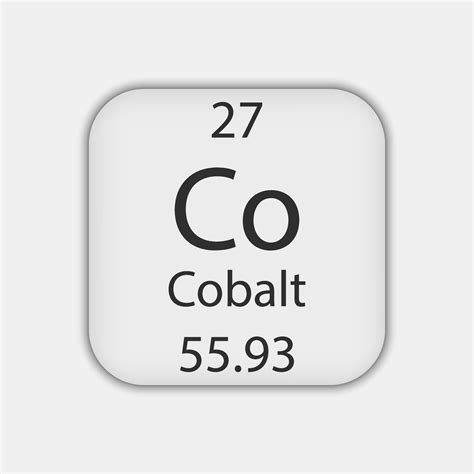 Cobalt symbol. Chemical element of the periodic table. Vector ...