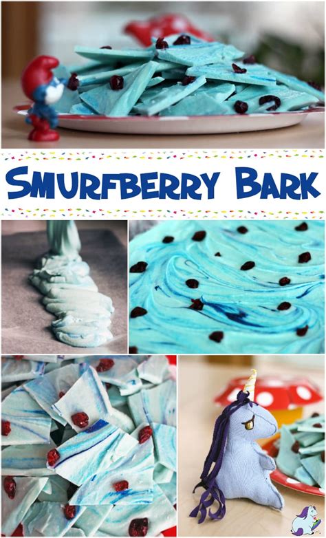 Smurfberry Bark Recipe for The Smurfs New Movie | A Magical Mess