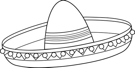 Mexican Sombrero Coloring Page - Coloring Home Pages | Summer coloring ...