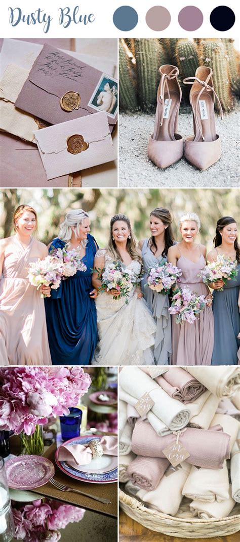 9 Ultimate Dusty Blue Color Combinations for Wedding | Wedding color ...