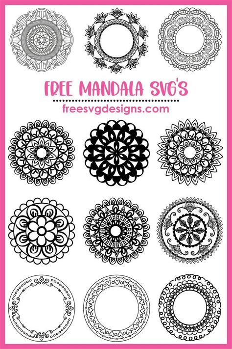 Svg Free Files, Free Svg, Svg Files For Cricut, Mandala Svg, Mandala ...