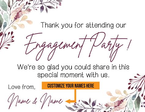 Engagement Thank You Cards Thank you Notes Engagement Party | Etsy