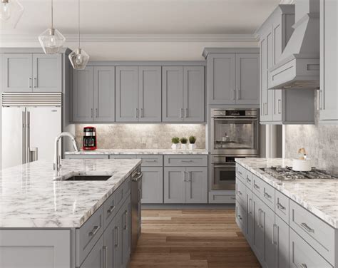 Gray Kitchen Cabinets With White Granite | Wow Blog