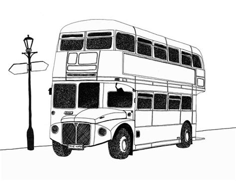 London Bus - Pen drawing by Michael Levi | - Pentel 0.2 - A4… | Flickr