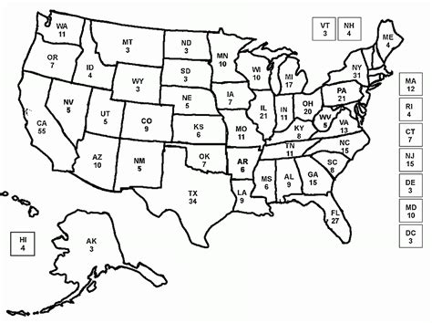 Coloring Page United States Map - Coloring Home