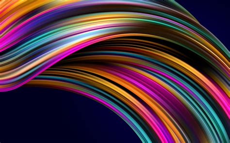 ASUS ZenBook Pro Duo Wallpaper 4K, Spectrum, Waves, Colorful, Stock