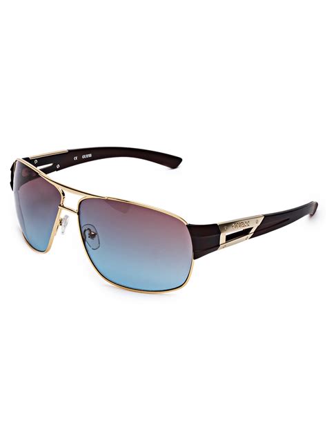 GUESS Men's Sporty Aviator Sunglasses | eBay