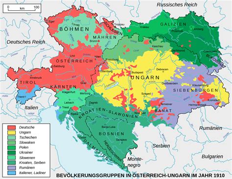 The ethnic groups of Austria-Hungary in 1910. - Maps on the Web