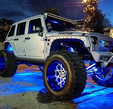 Custom Jeep Wrangler with LED Underglow and Rims