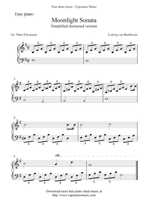 Moonlight sonata sheet music free easy - anywherelasopa