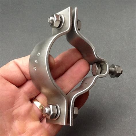 DN40 Universal Pipe Clamp Stainless Steel 316L Pipe Clamp Bracket