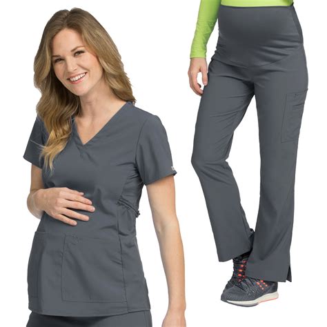 Med Couture Maternity Scrub Top & Maternity Scrub Pant Set [XS - 3XL ...