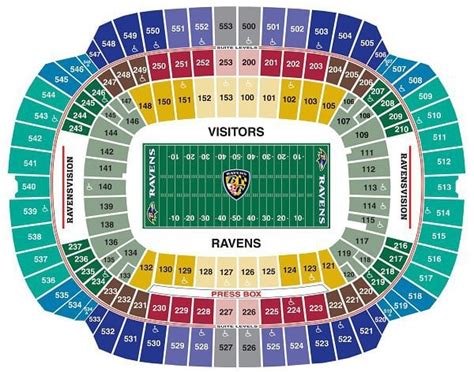 Ravens Seating Map