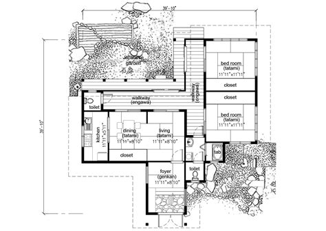 Traditional Japanese house plan 930 sqft | Traditional japanese house ...