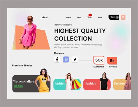 Clothing Website Template Design | Figma