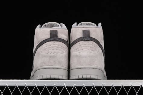 Men’s Nike SB Dunk High Gray Suede Black - FavSole.com