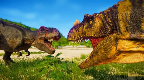 Jurassic World Evolution - Tyrannosaurus Rex VS Ceratosaurus Breakout ...