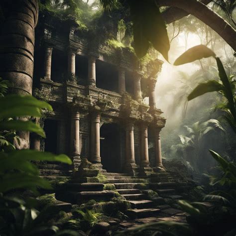 Jungle Ruins By Jimpen1967 Dgv0cxt-pre by jimpen1967 on DeviantArt