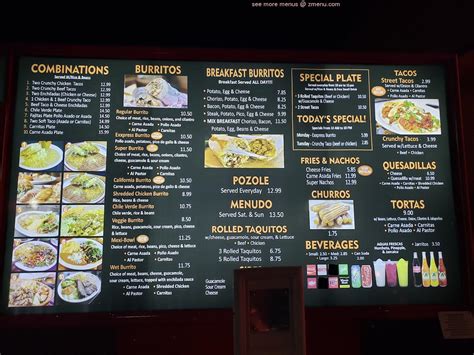 Menu at Taco Exxpress restaurant, Fairfield