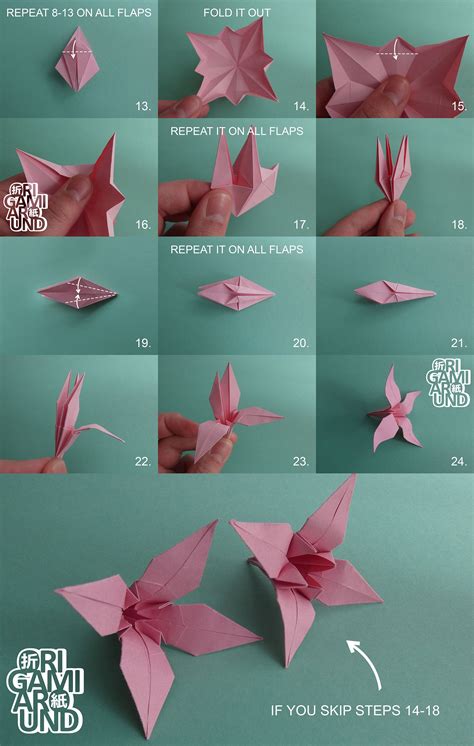 How to fold a traditional origami lily | Origamiaround | Origami lily ...