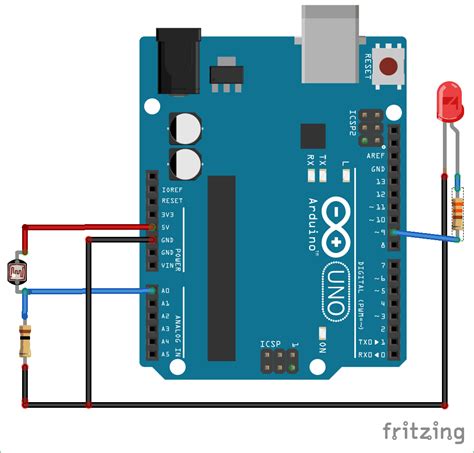 Arduino Light Sensor Circuit using LDR