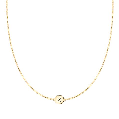 Letter Z Necklace in 14k Gold