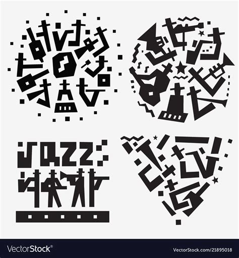 Jazz band logo musicians symbol Royalty Free Vector Image